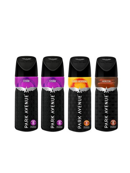 Park Avenue 2 Storm and 1 Good Morning and 1 Horizon Deodorant Combo for Men (Pack of 4) - 14472825 - Very Small Image - 1