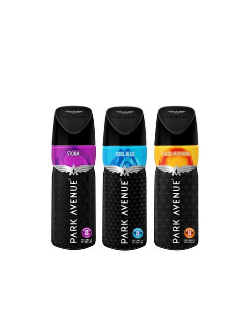 Park Avenue 1 Storm and 1 Cool Blue and 1 Good Morning Deodorant Combo for Men (Pack of 3) - 14472846 - Very Small Image - 1
