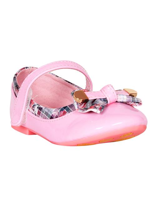 pink leatherette flat ballerina - 14472964 - Standard Image - 1