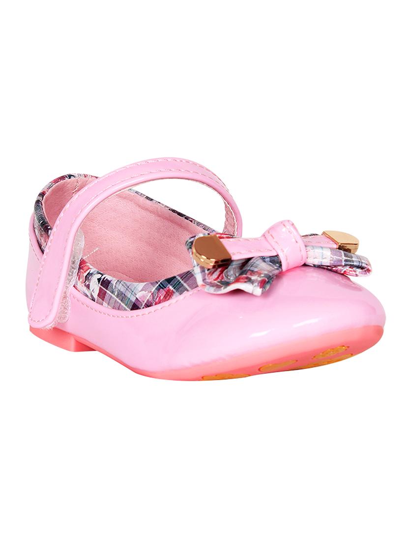 pink leatherette flat ballerina - 14472964 - Zoom Image - 1