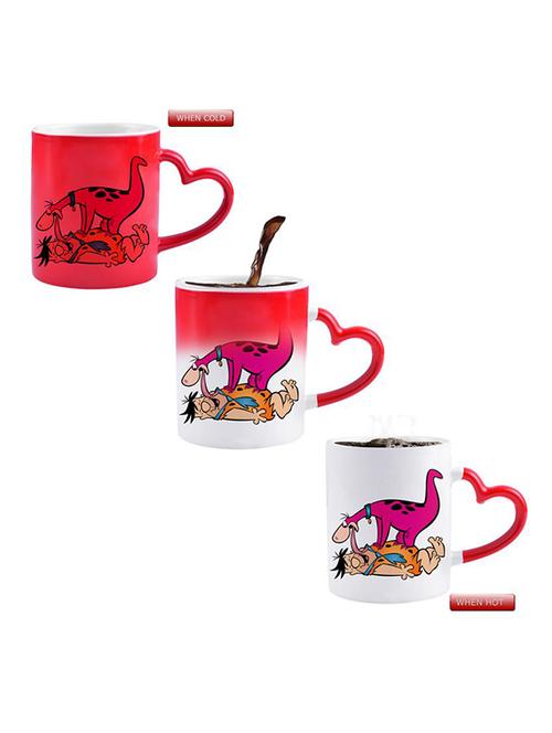 WITH HIS PET DINOSAUR FLASTONE Printed Color Changing Magic Mug - 14473004 - Standard Image - 1