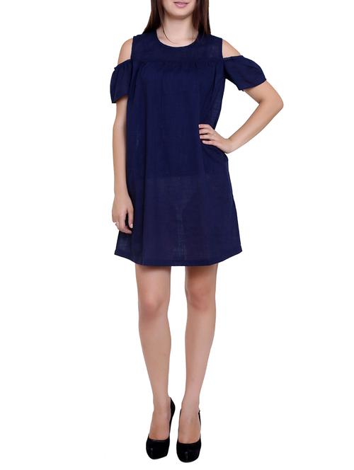 Navy blue shift dress - 14473043 - Very Small Image - 1
