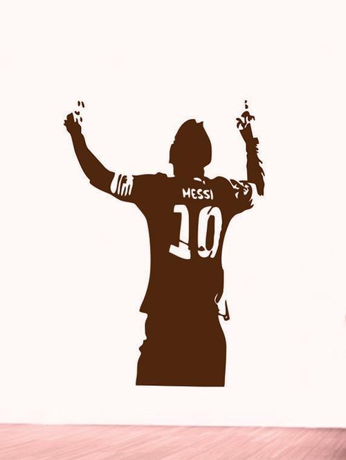 Football player Messi Wall Sticker - 14473379 - Very Small Image - 1