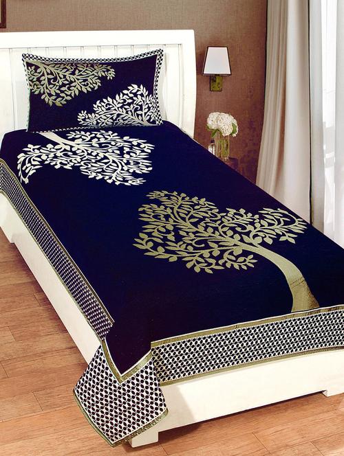SINGLE CHENILLE BED COVER WITH 1 PILLOW COVER - 14473518 - Standard Image - 1