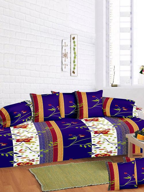 FLORAL PRINT COTTON DIWAN SET - 14473676 - Very Small Image - 1