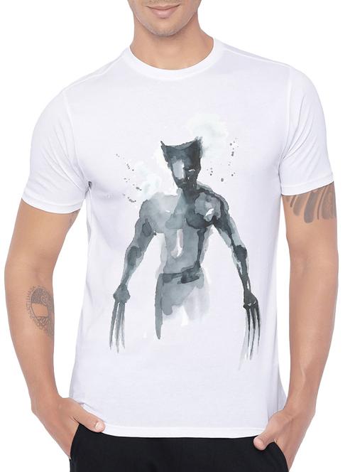 white cotton character print t-shirt - 14473802 - Very Small Image - 1
