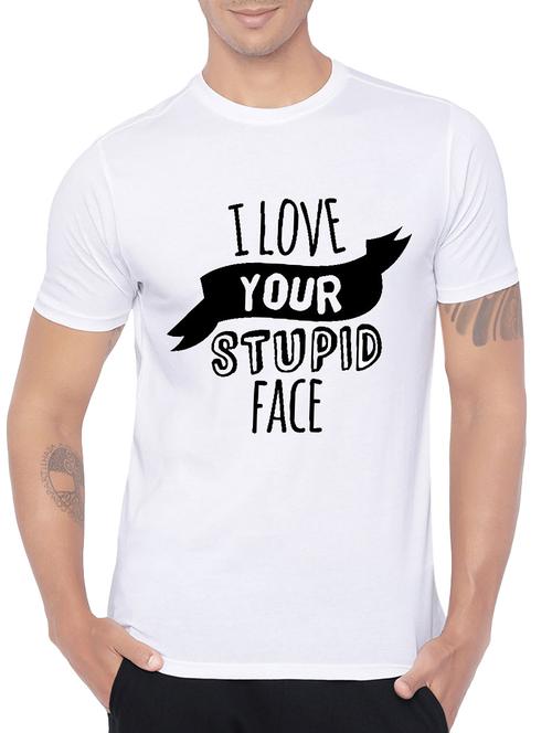 white cotton chest print t-shirt - 14473818 - Very Small Image - 1