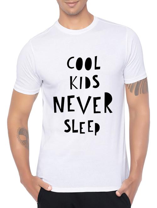 white cotton front print tshirt - 14473847 - Very Small Image - 1