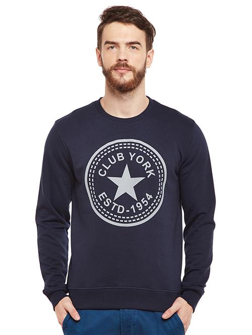 navy blue cotton sweatshirt - 14473885 - Standard Image - 1