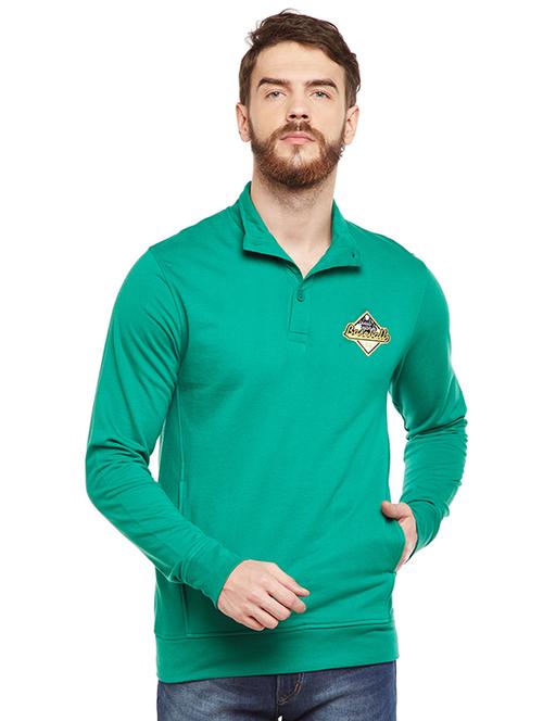 green cotton sweatshirt - 14473901 - Very Small Image - 1