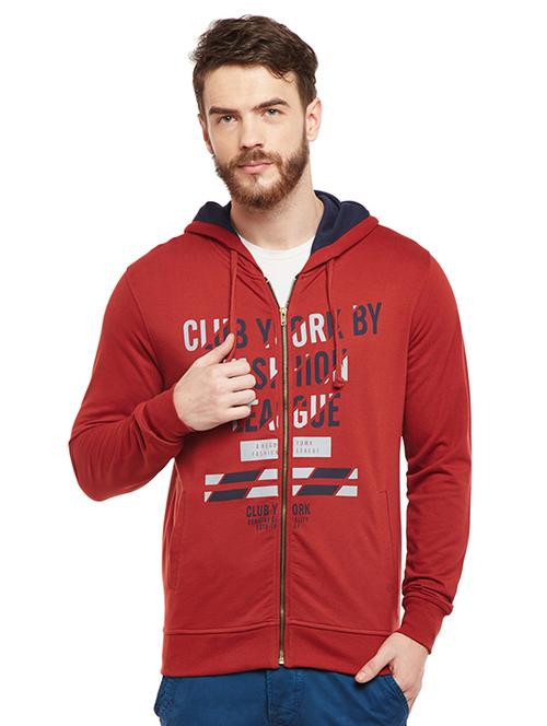 red cotton sweatshirt - 14473911 - Very Small Image - 1