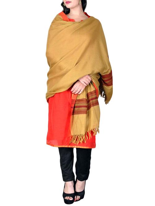 beige wool shawl - 14474055 - Very Small Image - 1