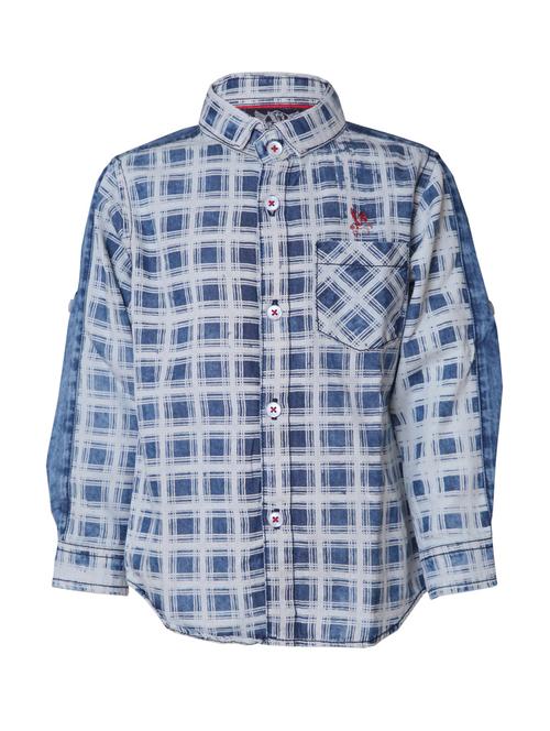 pocket patched grid pattern shirt - 14474091 - Standard Image - 1