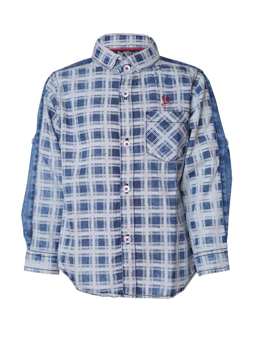 pocket patched grid pattern shirt - 14474091 - Zoom Image - 1