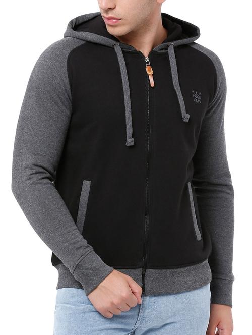 black cotton raglan sweatshirt - 14474282 - Very Small Image - 1