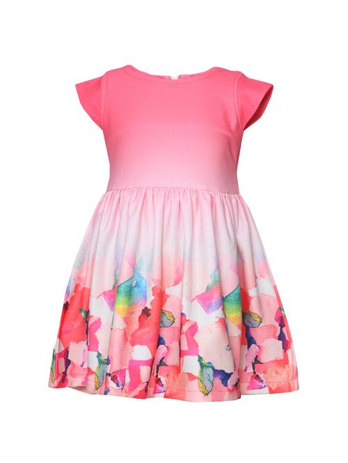 pink polyester frock - 14474324 - Very Small Image - 1