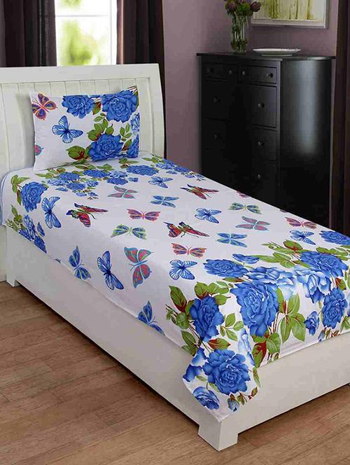 Beautiful Cotton Single Size Bed Sheet With 2 Pillow Covers - 14474372 - Very Small Image - 1