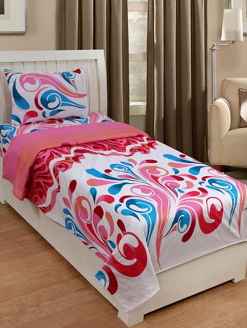 Beautiful Cotton Single Size Bed Sheet With 2 Pillow Covers - 14474374 - Very Small Image - 1