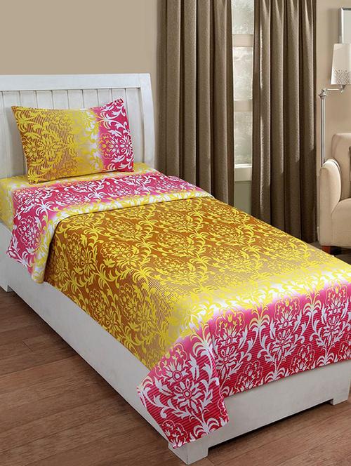Beautiful Cotton Single Size Bed Sheet With 2 Pillow Covers - 14474376 - Very Small Image - 1