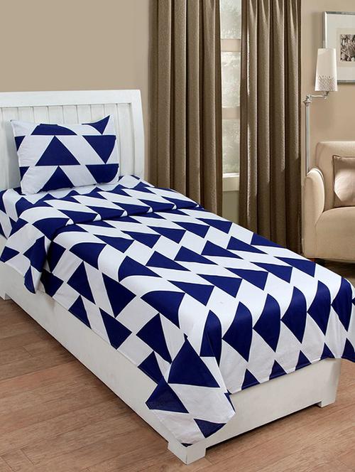 Beautiful Cotton Single Size Bed Sheet With 2 Pillow Covers - 14474378 - Very Small Image - 1