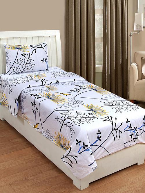 Beautiful Cotton Single Size Bed Sheet With 2 Pillow Covers - 14474383 - Very Small Image - 1