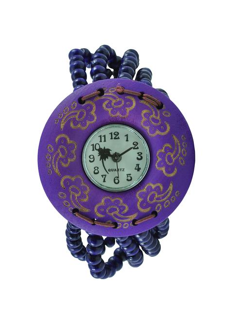 Angel Glitter purple wood watch - 14474445 - Standard Image - 1