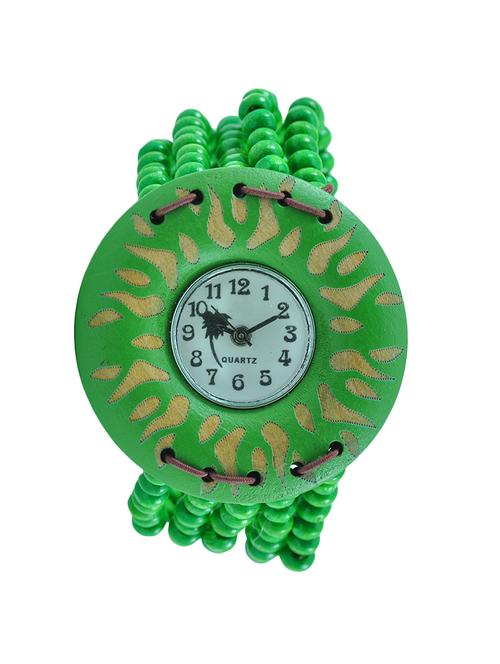 Angel Glitter wooden beaded analog watch - 14474619 - Standard Image - 1