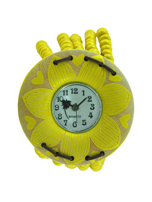 Angel Glitter wooden beaded analog watch - 14474646 - Standard Image - 1