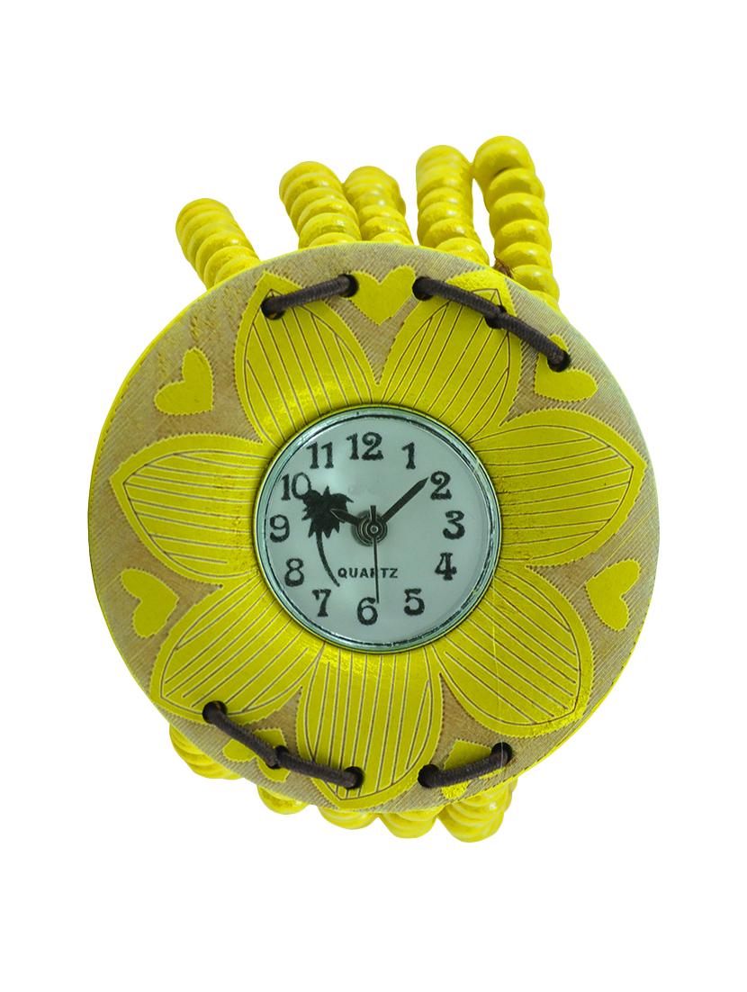 Angel Glitter wooden beaded analog watch - 14474646 - Zoom Image - 1
