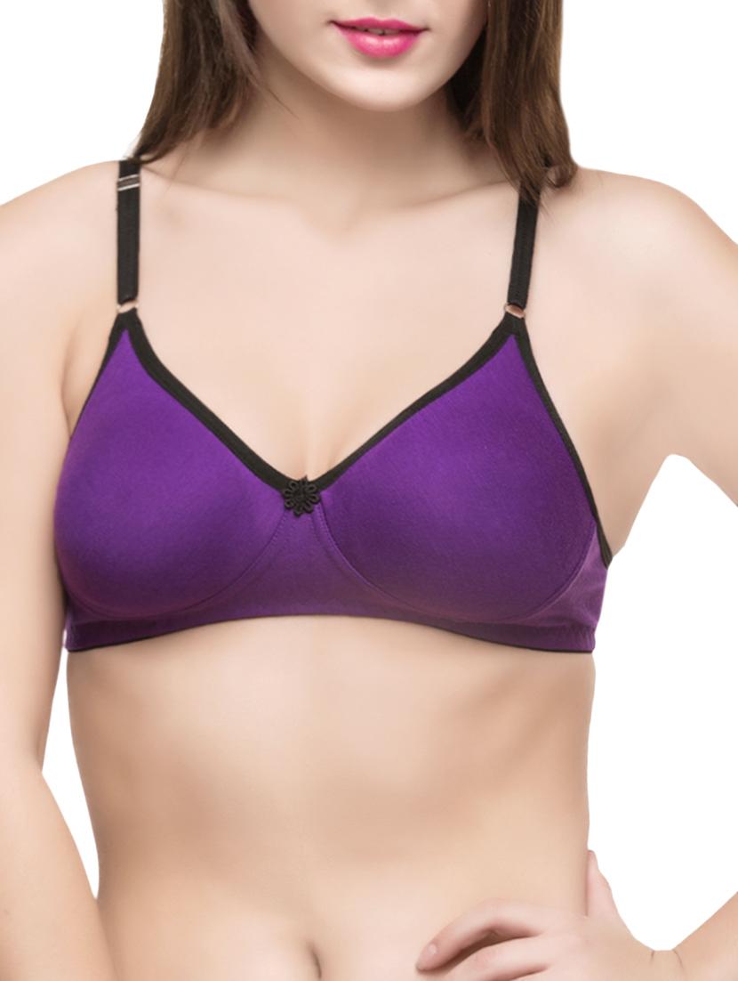 set of 3 floral patch solid bra - 14474837 - Zoom Image - 2