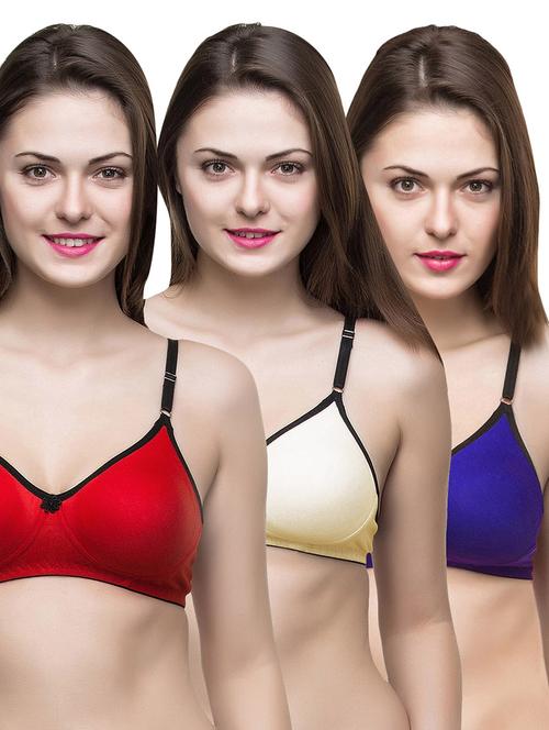 set of 3 multi colored bras - 14474858 - Standard Image - 1