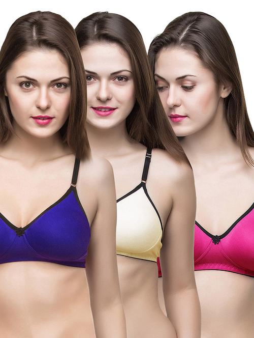 set of 3 multi colored bras - 14474862 - Standard Image - 1