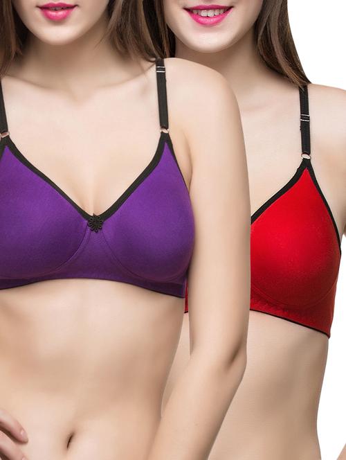 set of 2 multi colored hosery bra - 14474912 - Standard Image - 1