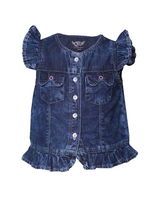 dark blue cotton blend top - 14474956 - Standard Image - 1