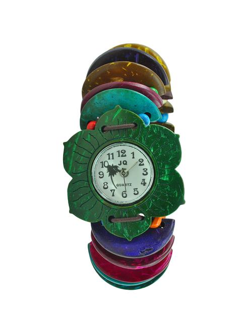Angel Glitter wooden beaded analog watch - 14474969 - Very Small Image - 1