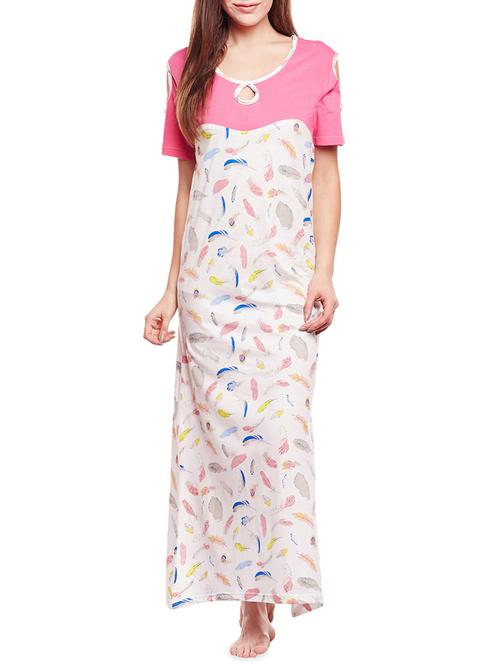multi colored cotton gown - 14475006 - Standard Image - 1