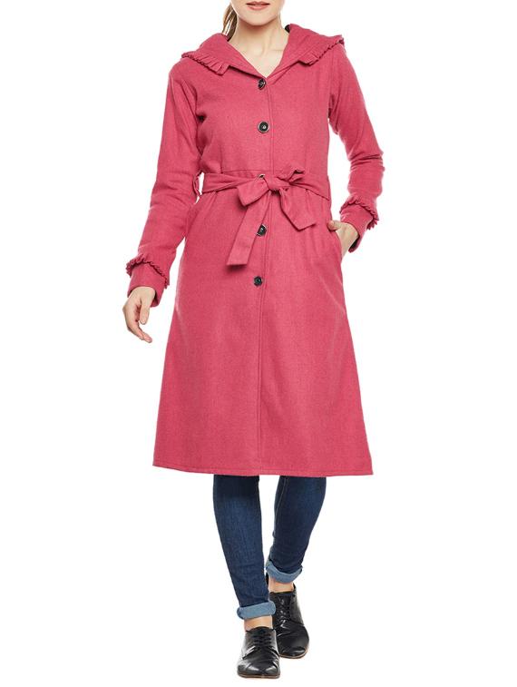 Pink woolen Trench coat - 14475050 - Zoom Image - 1