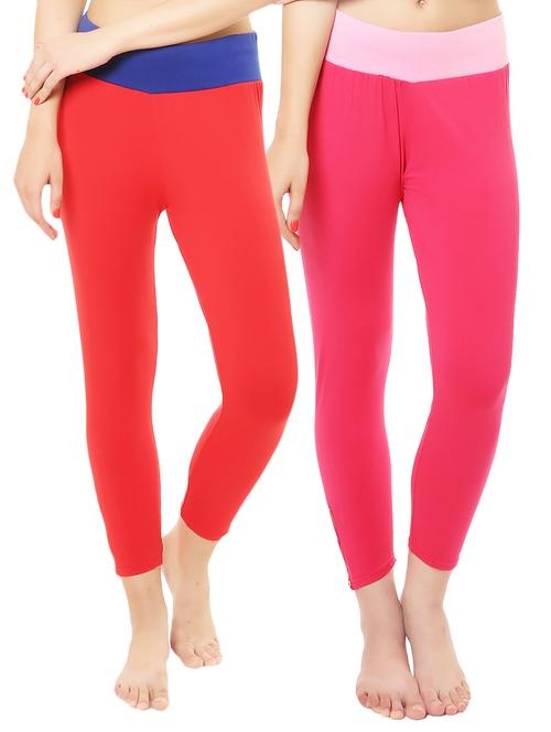 multi cotton lycra leggings - 14475194 - Very Small Image - 1