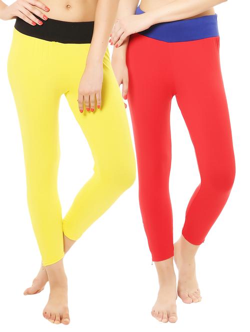 multi cotton lycra leggings - 14475197 - Very Small Image - 1