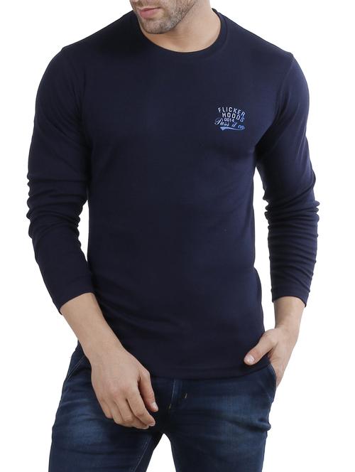 navy blue cotton t-shirt - 14475701 - Very Small Image - 1