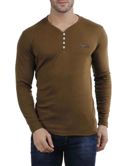 brown cotton t-shirt - 14475705 - Very Small Image - 1