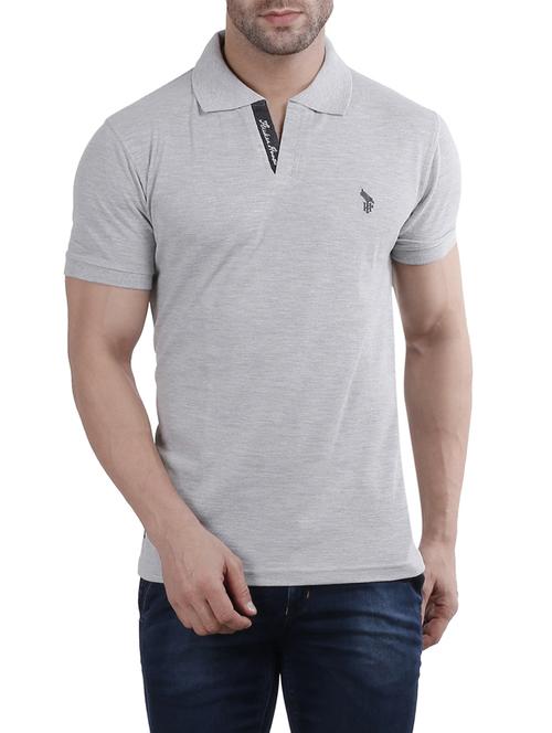 grey cotton collaored t-shirt - 14475751 - Very Small Image - 1