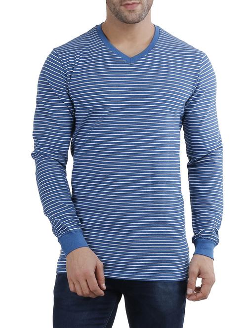blue cotton t-shirt - 14475763 - Very Small Image - 1