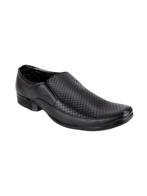 black leatherette formal slip on - 14476051 - Very Small Image - 1