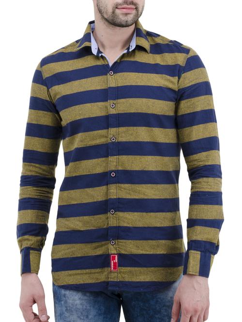 blue cotton casual shirt - 14476402 - Very Small Image - 1