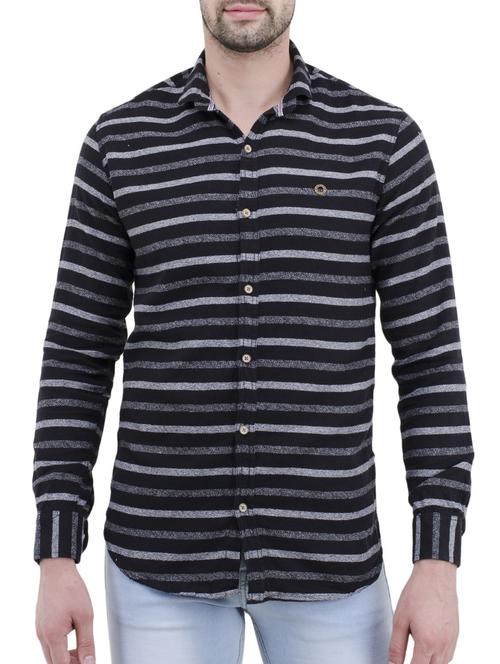 black cotton casual shirt - 14476419 - Very Small Image - 1