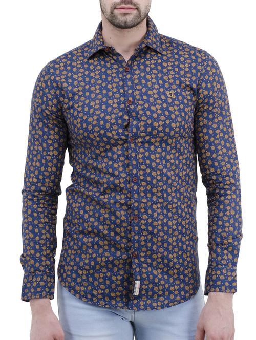 blue cotton casual shirt - 14476458 - Very Small Image - 1