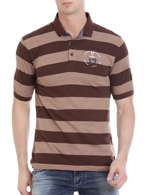 brown cotton t-shirt - 14476729 - Very Small Image - 1