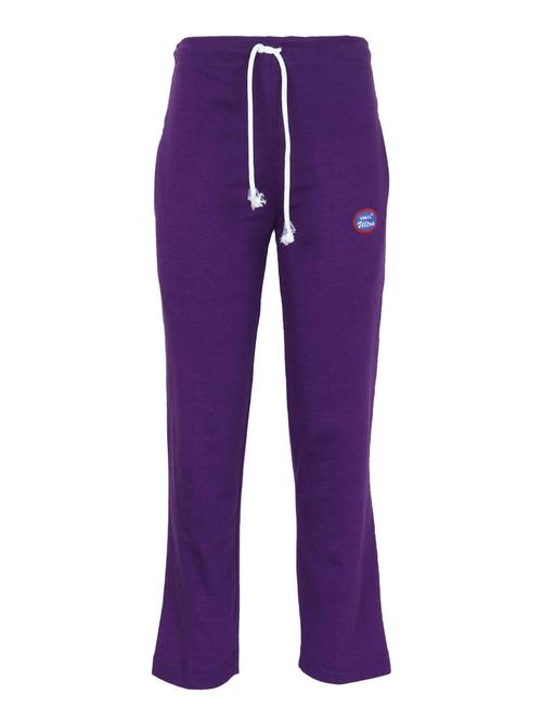 purple cotton blend trouser - 14477399 - Standard Image - 1