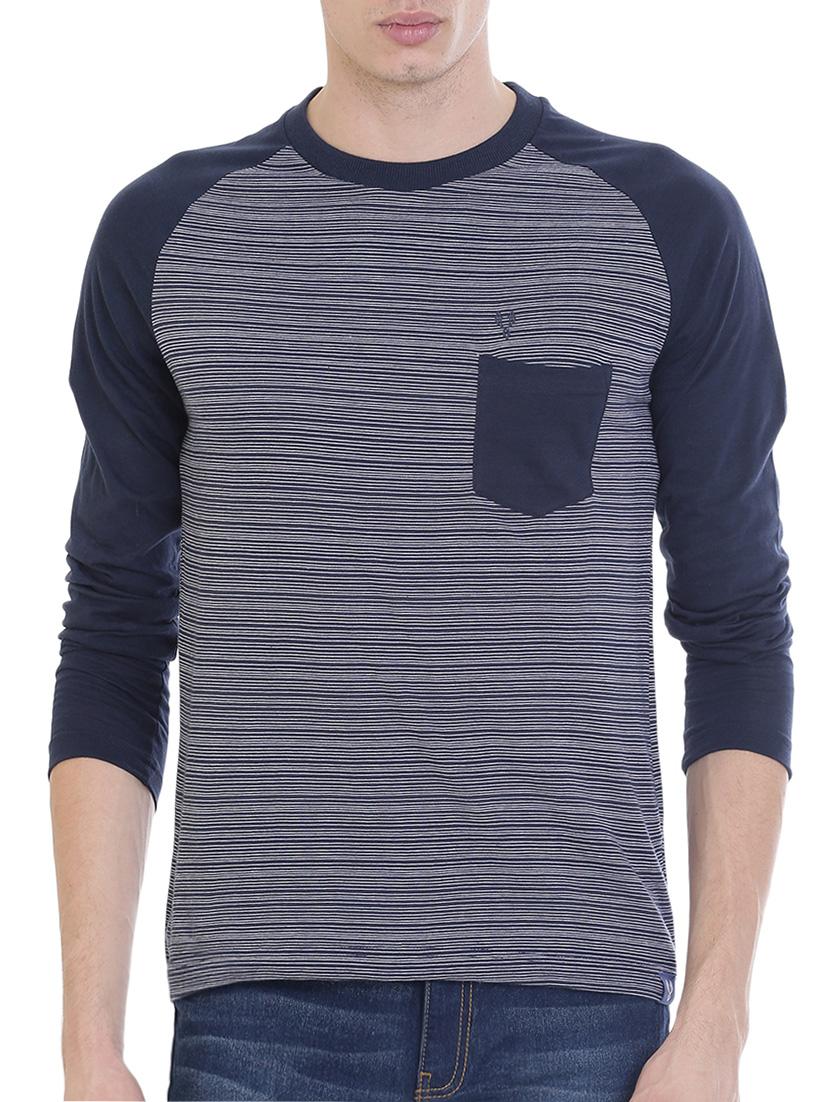 navy blue cotton raglan tshirt - 14477667 - Zoom Image - 1